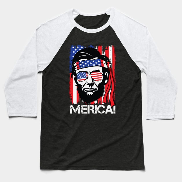 Abraham Lincoln Baseball T-Shirt by Diamond Creative